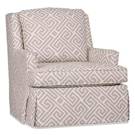 Casual Skirted Swivel Gliding Chair